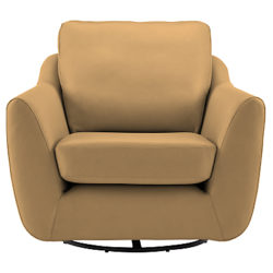 G Plan Vintage The Sixty Seven Leather Swivel Chair Capri Leather Sand